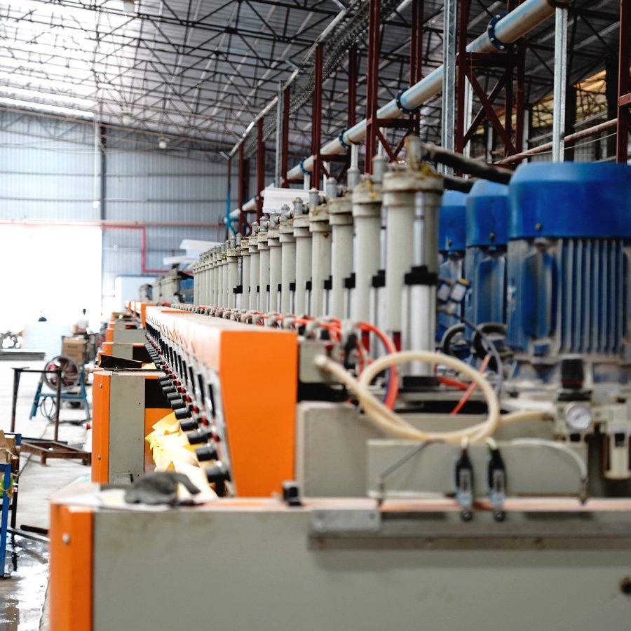Basair Line Polishing Machine Used For Porcelain Slab Tile Production Same Like KEDA Machine