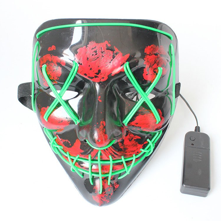 Amazon Hot Selling Guangdong Neon Party Mask LED Rave Mask Halloween