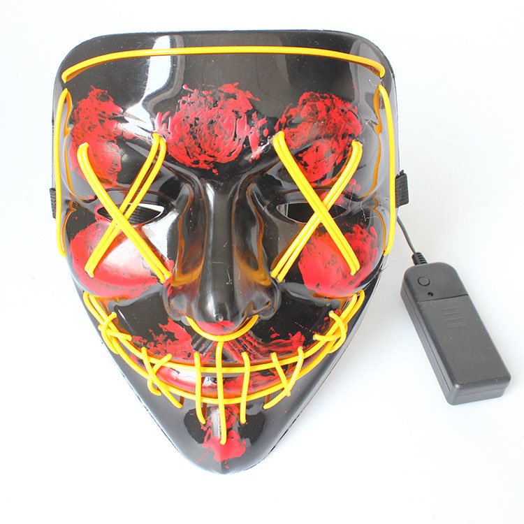 Amazon Hot Selling Guangdong Neon Party Mask LED Rave Mask Halloween