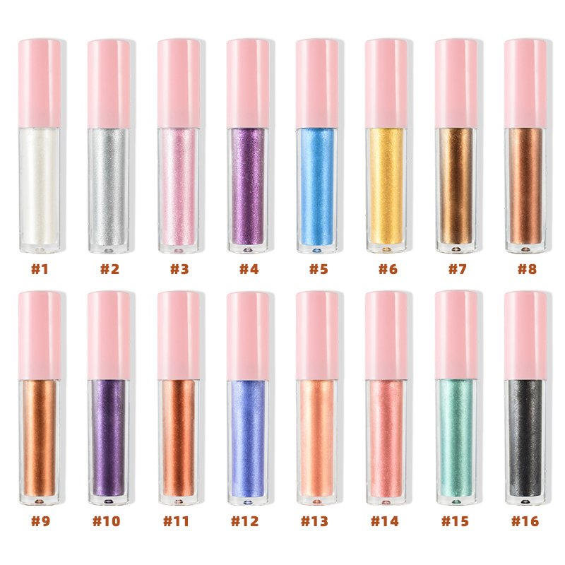 16 Colors Liquid Eyeshadow Wholesale Beauty Product Makeup Glitter Single Eyeshadow Best Eyeshadow Custom