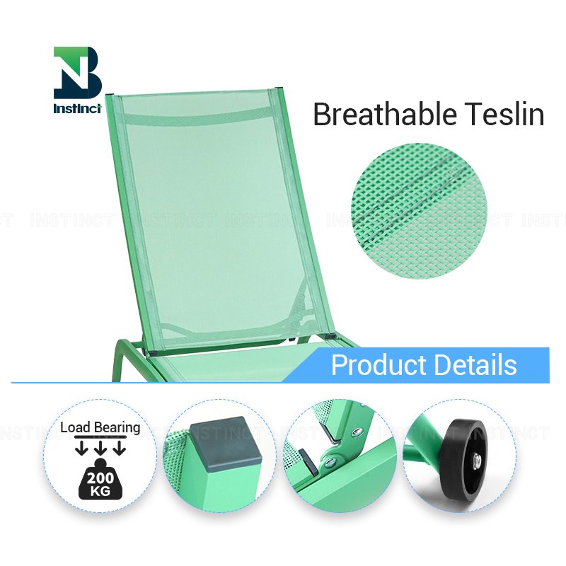 INSTNCT Resort hotel furniture aluminum modern sunbed pool chair sun lounger patio