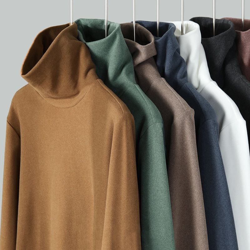 Plus velvet thick high-neck double-sided brushed bottoming shirt long-sleeved T-shirt German velvet autumn and winter warm top