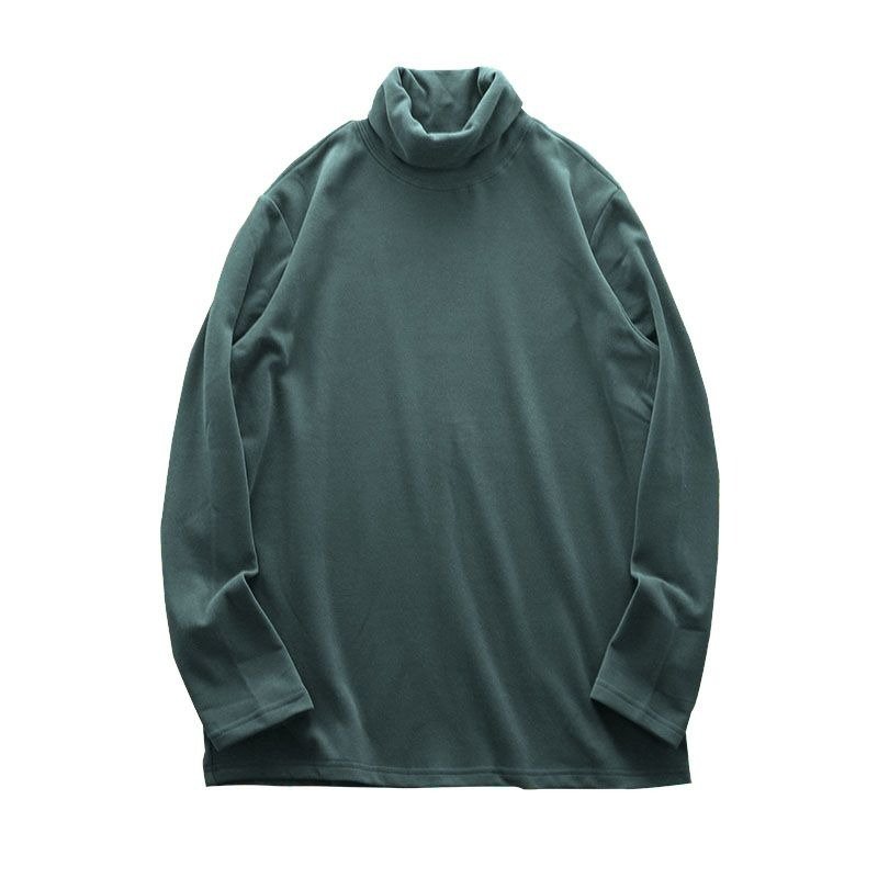 Plus velvet thick high-neck double-sided brushed bottoming shirt long-sleeved T-shirt German velvet autumn and winter warm top