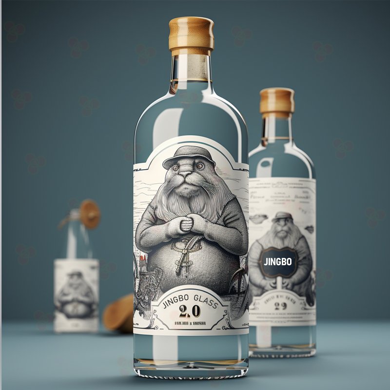 Jingbo Fabricante Nuevo Design 500ml 700ml 750ml Botella De Vidrio Para El Vodka Tequila Whisky