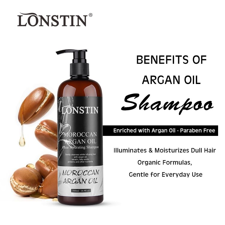 Lonstin Private Label Organic Vegan Hair Care Product Moroccan Argan Oil Shampoo