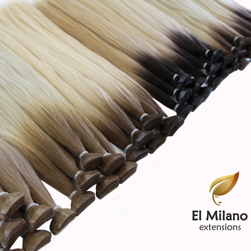 Raw Human Hair Tape in Extensions