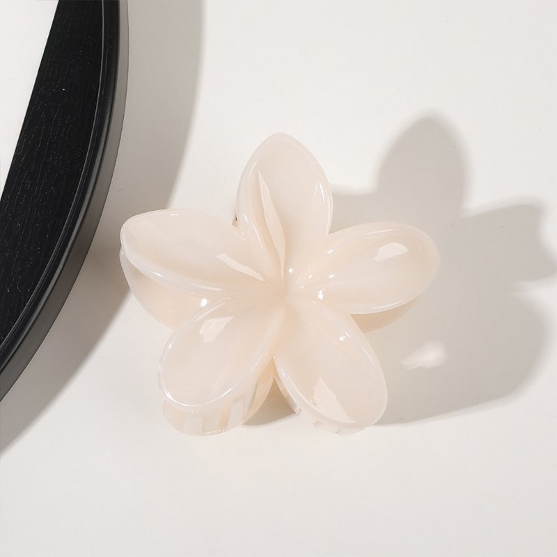 Elegant Korean Non-slip Hawaii Flower Hair Clips Accessories Girls Custom Brand Floral Shark Claws Accesorios Para El Cabello