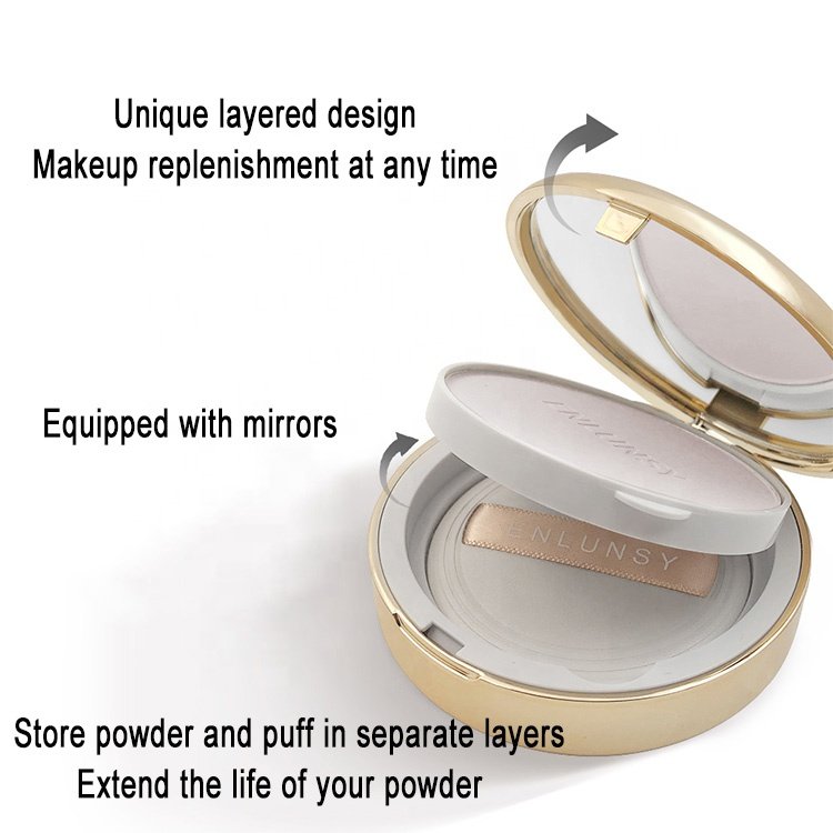 Wholesaler Luxury Loose Setting Powder Natural Original Waterproof Face Makeup Setting Powder with Mirror