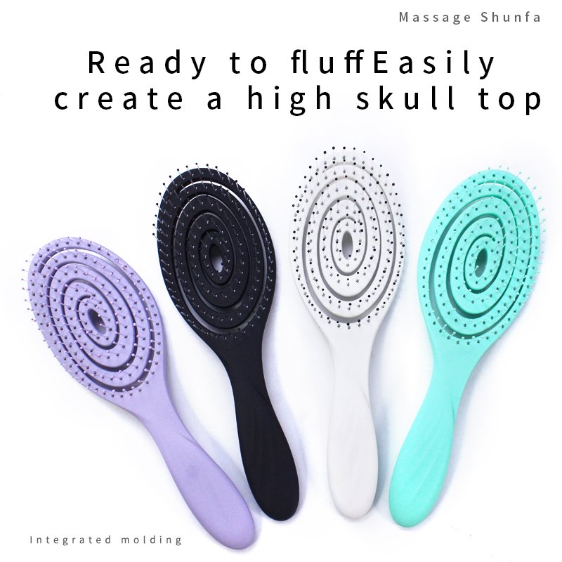 2024 new arrival product factory spot quick dry hair brush hollow out design elastic teeth hair brush cepillo para el cabello