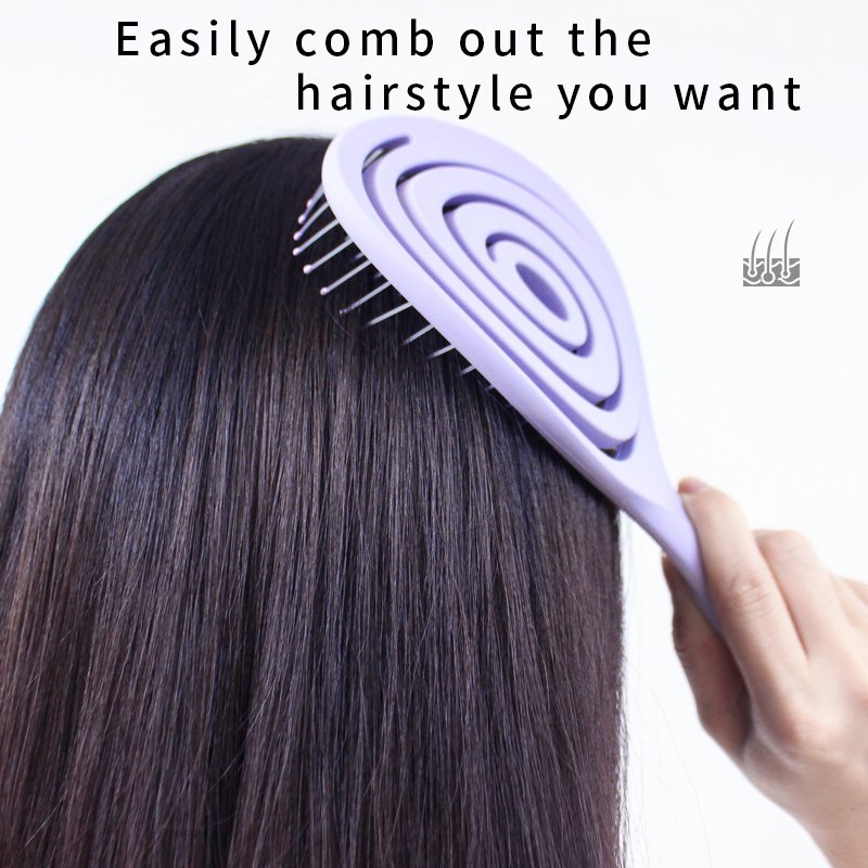 2024 new arrival product factory spot quick dry hair brush hollow out design elastic teeth hair brush cepillo para el cabello