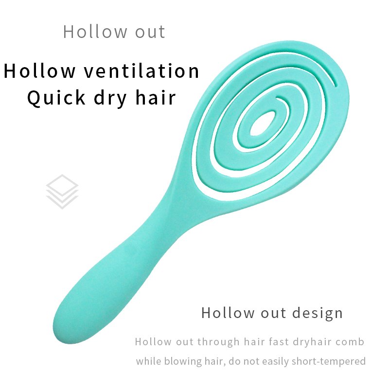 2024 new arrival product factory spot quick dry hair brush hollow out design elastic teeth hair brush cepillo para el cabello