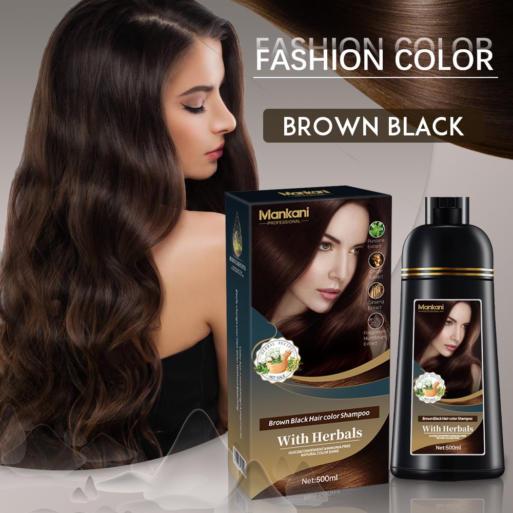 OEM Premium Hair Color Shampoo Ammonia Free Cover Gray Natural Black Hair Dye Shampoo tintes para el cabello