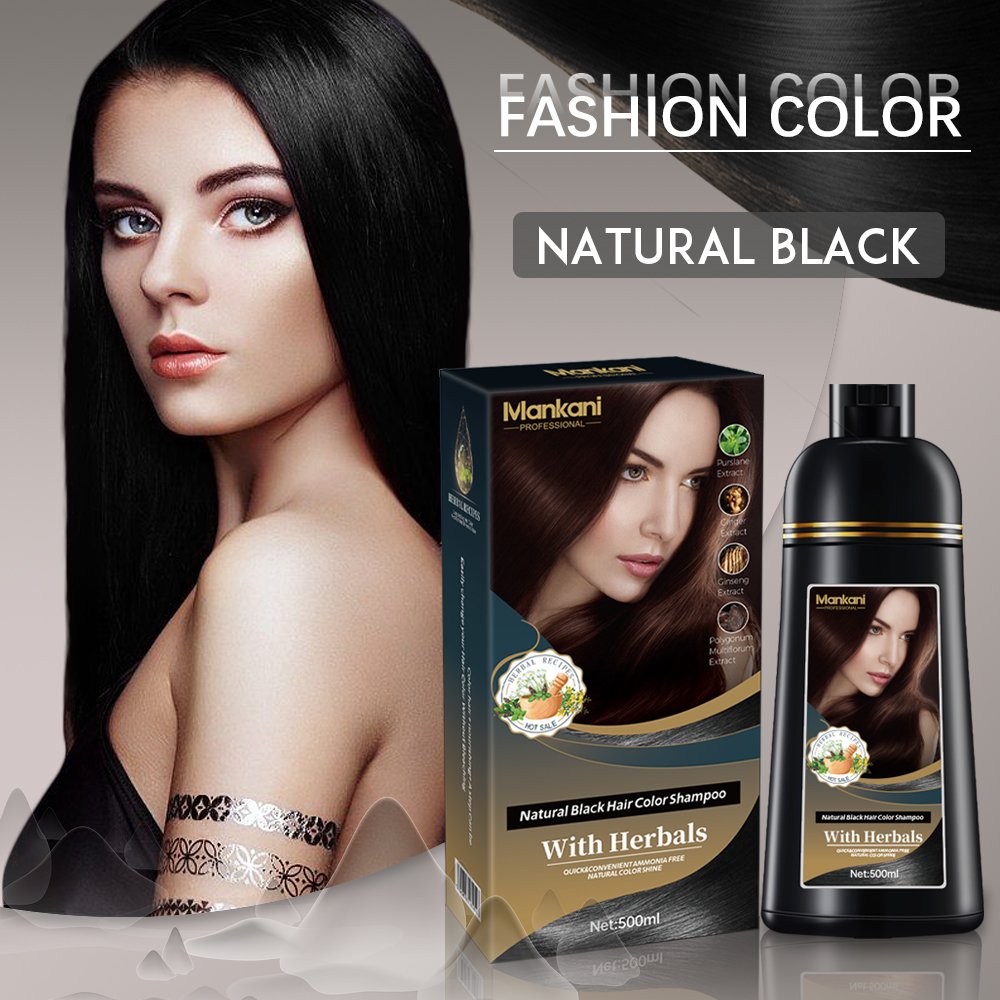 OEM Premium Hair Color Shampoo Ammonia Free Cover Gray Natural Black Hair Dye Shampoo tintes para el cabello