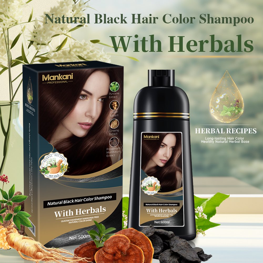 OEM Premium Hair Color Shampoo Ammonia Free Cover Gray Natural Black Hair Dye Shampoo tintes para el cabello