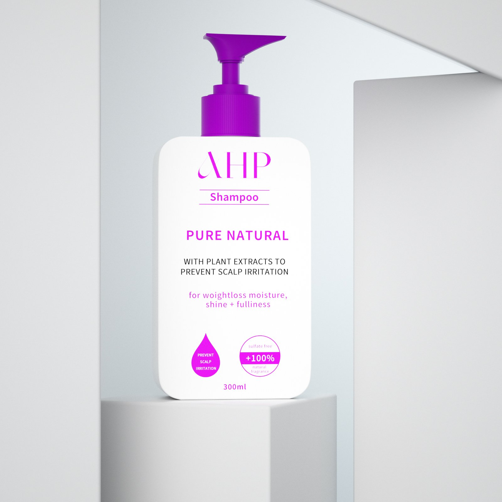 ODM OEM plastic toiletries bottle 30ml 50ml 100ml purple hair care oil bottle set with free design for luxury hair products