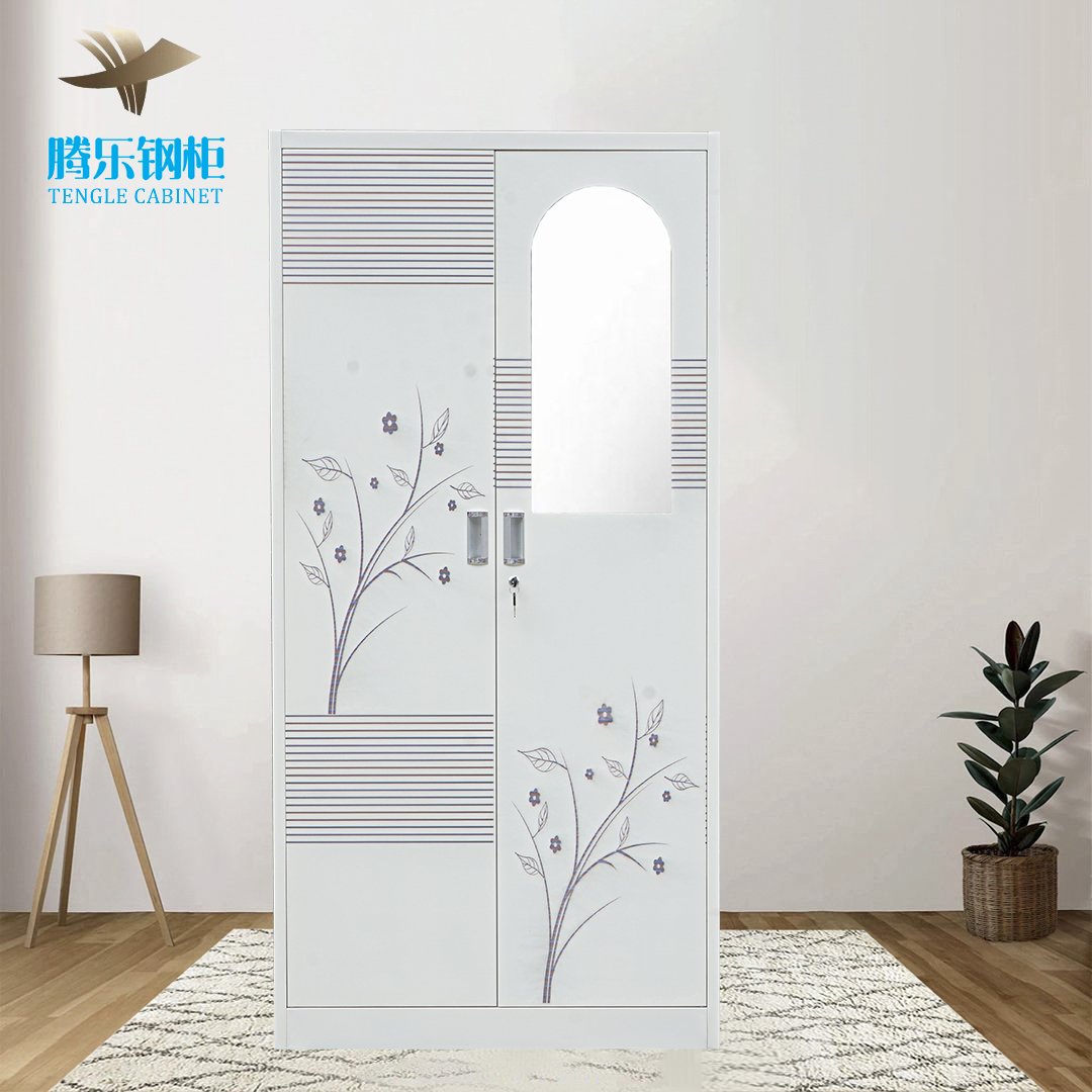 home furniture modern cheap muebles para el hogar 2 Door Swing Door Bedroom Storage Cupboard wardrobe for kids Steel Wardrobe