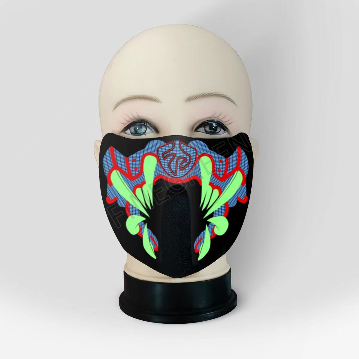 LED Mask manufactures glow new cold light led mast 5 V charged EL voice activated luminous mask