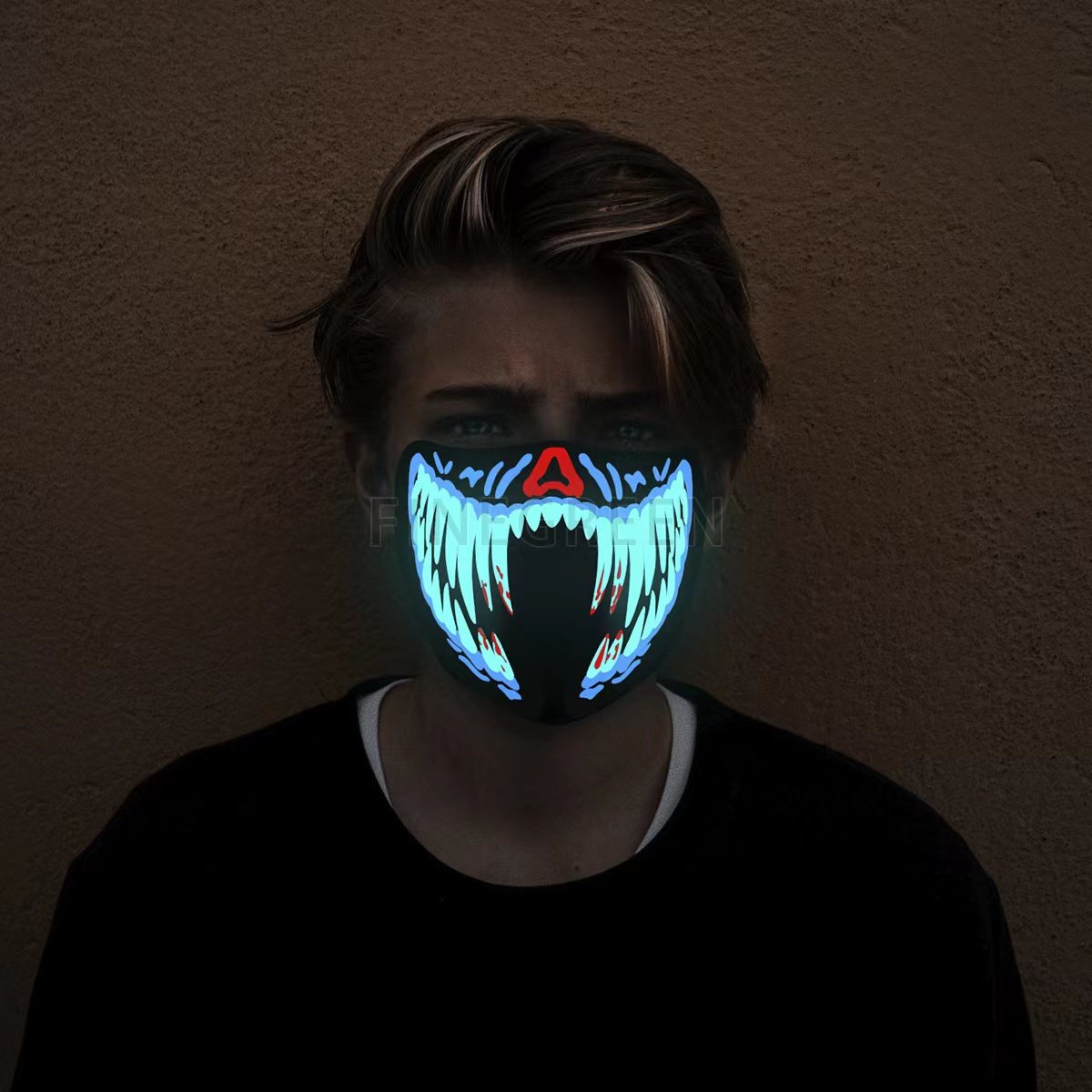 LED Mask manufactures glow new cold light led mast 5 V charged EL voice activated luminous mask