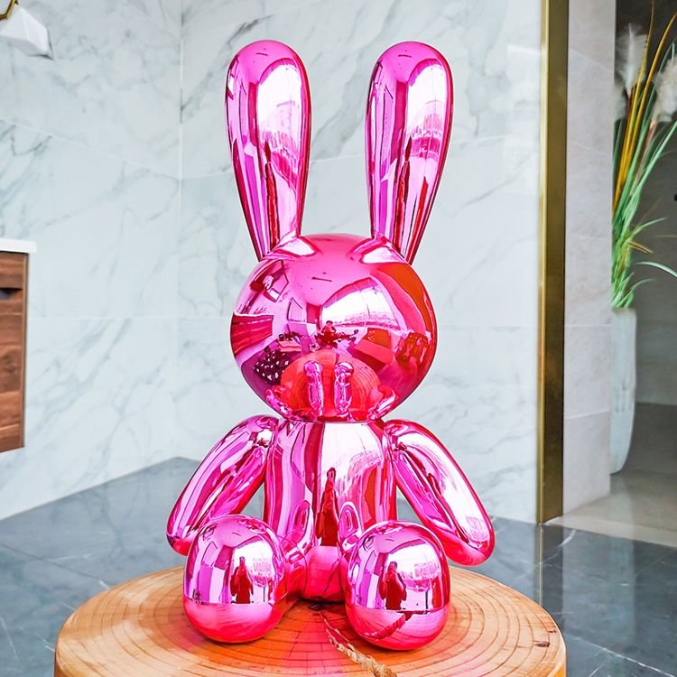 2021 Luxury Home Decor Accessories Shiny Conejos En Resina Hotel Living Room Interior Decoration Plating Art Sculpture Rabbit