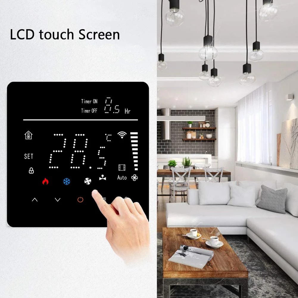 16A Smart Home Digital Thermostat Electric Heating Thermostat Under Floor Heating Weekly Programmable Electronic Thermostat
