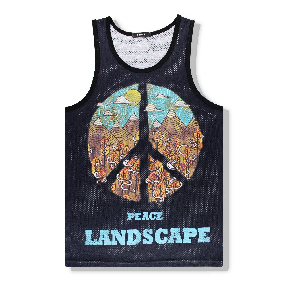 Men's Funny Tank Tops 3D Printed Cool Graphic Sleeveless Cool Gym Workout T-Shirt