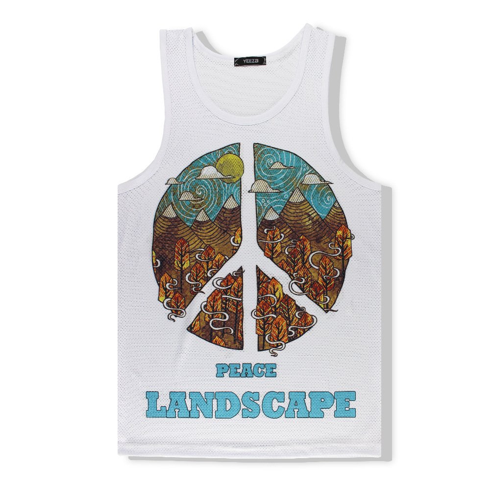 Men's Funny Tank Tops 3D Printed Cool Graphic Sleeveless Cool Gym Workout T-Shirt