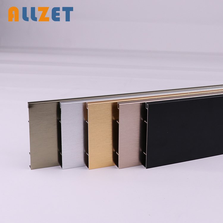 Customized Aluminum skirting board wall base protection flooring accessories baseboard molding