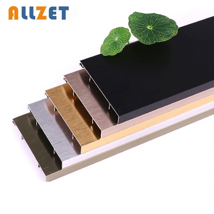 Customized Aluminum skirting board wall base protection flooring accessories baseboard molding