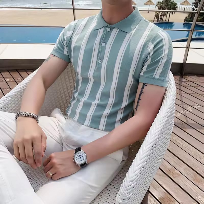 New Product Customization Style High Quality Knitted Polo T shirts Casual Men's T shirts For Decoration