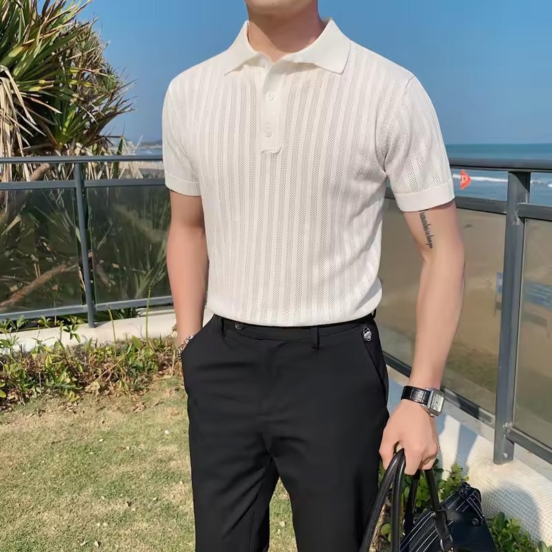 New Product Customization Style High Quality Knitted Polo T shirts Casual Men's T shirts For Decoration