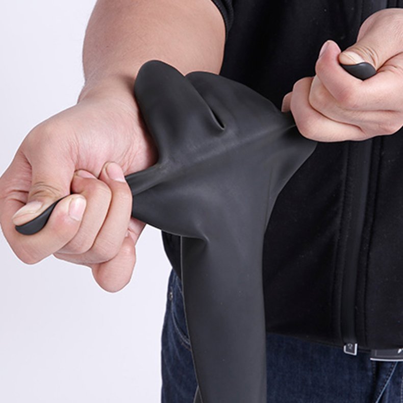 Black Rubber heavy duty dirty work hand latex Industrial gloves