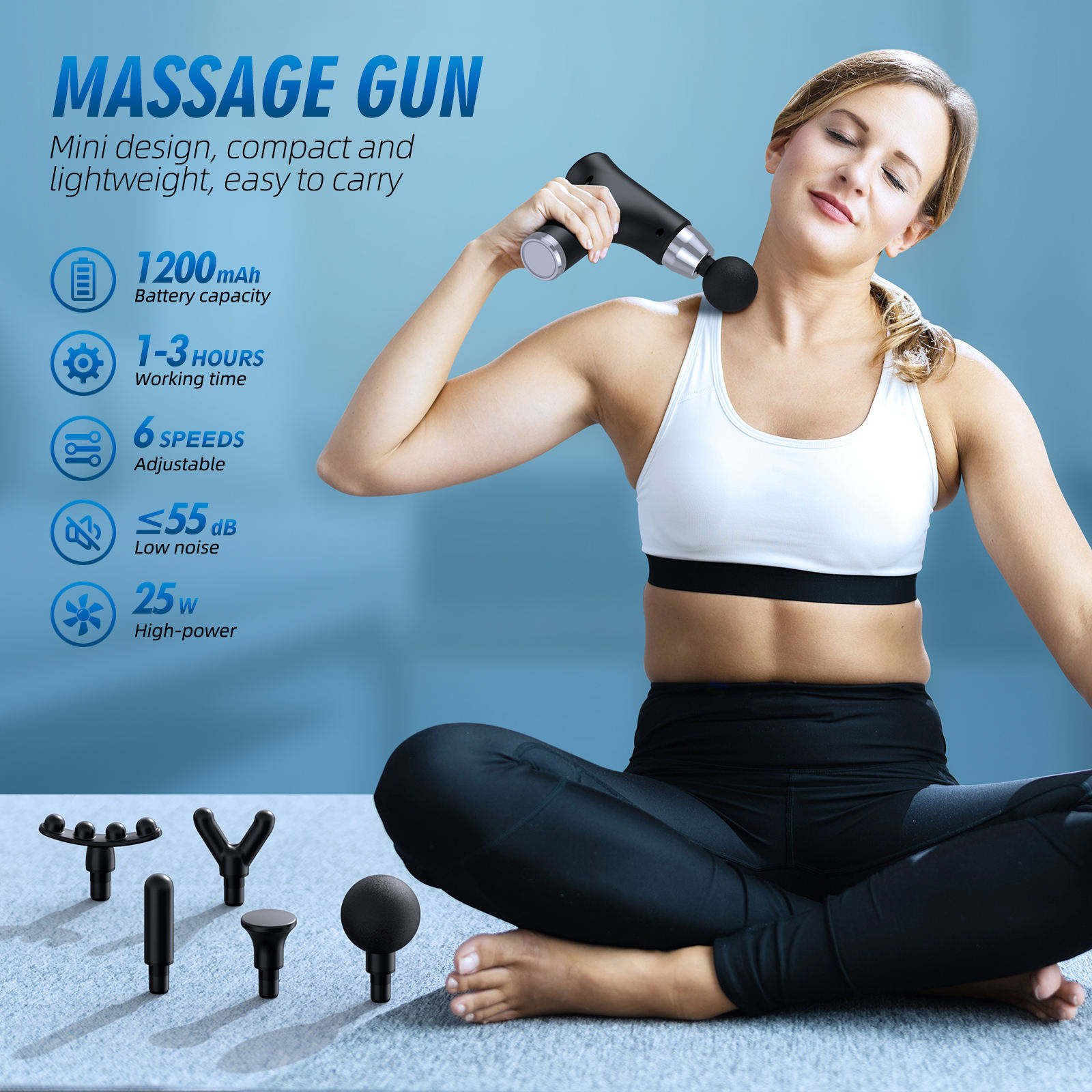 Massage Gun Powerful Handheld Deep Electric Pocket 6 Speed Custom Face Mini 4 Guangzhou Hot For Women
