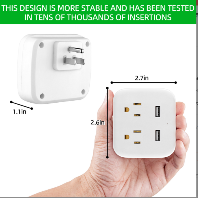 Charge Station Power Strip Strip Surge Protector With Charge Station Power Strip With 2 Ac Outlets And 2 Usb Charging Ports