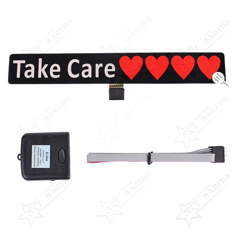 Auto Windshield Interior LED Glowing in the Dark Stickers JDM Wanted EL Glow Panel LED Sticker Light Up Car Window for Car Deco