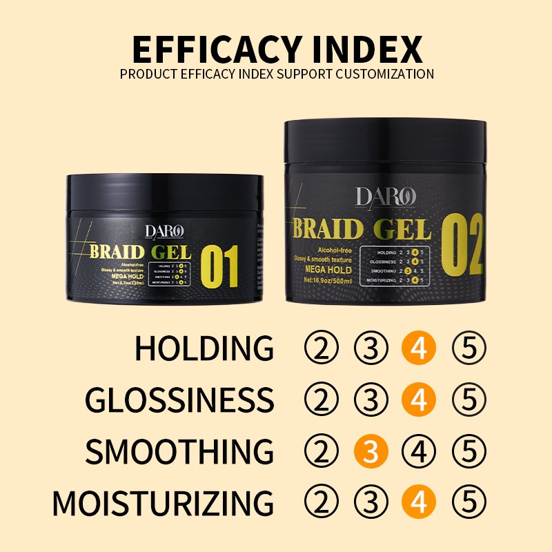 Factory custom hair wax dreadlocks styling products no flaking loc n gel edge control private label braiding gel