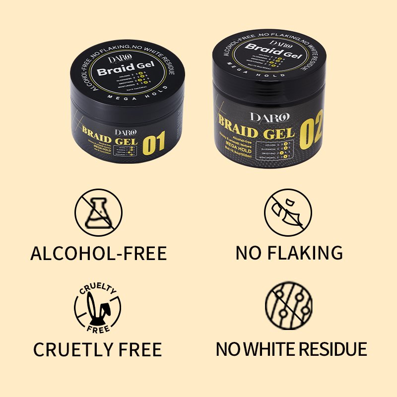 Factory custom hair wax dreadlocks styling products no flaking loc n gel edge control private label braiding gel