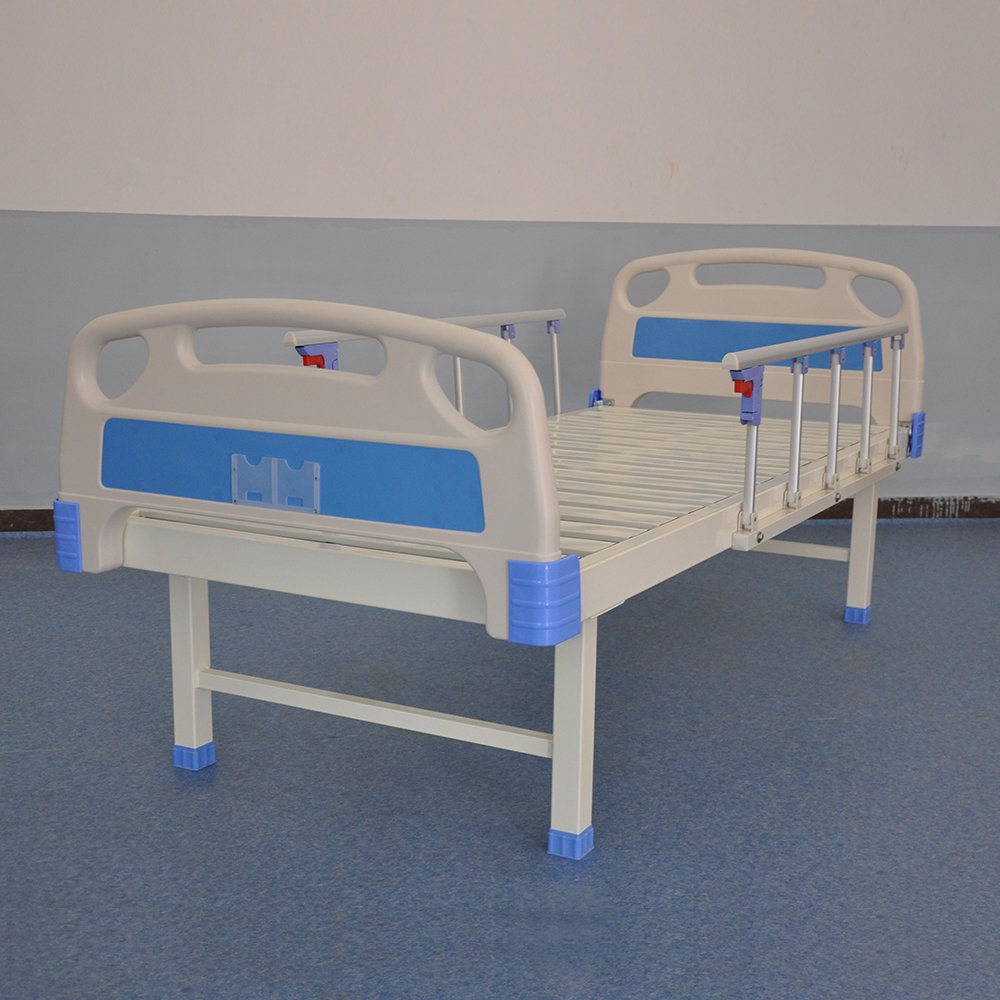 High Quality and Cheap Price Hospital Equipment ABS El-p2 Economic Solid Flat Hospital Bed with the strip steel Plate