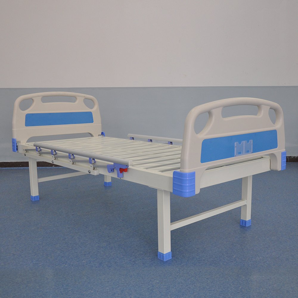 High Quality and Cheap Price Hospital Equipment ABS El-p2 Economic Solid Flat Hospital Bed with the strip steel Plate