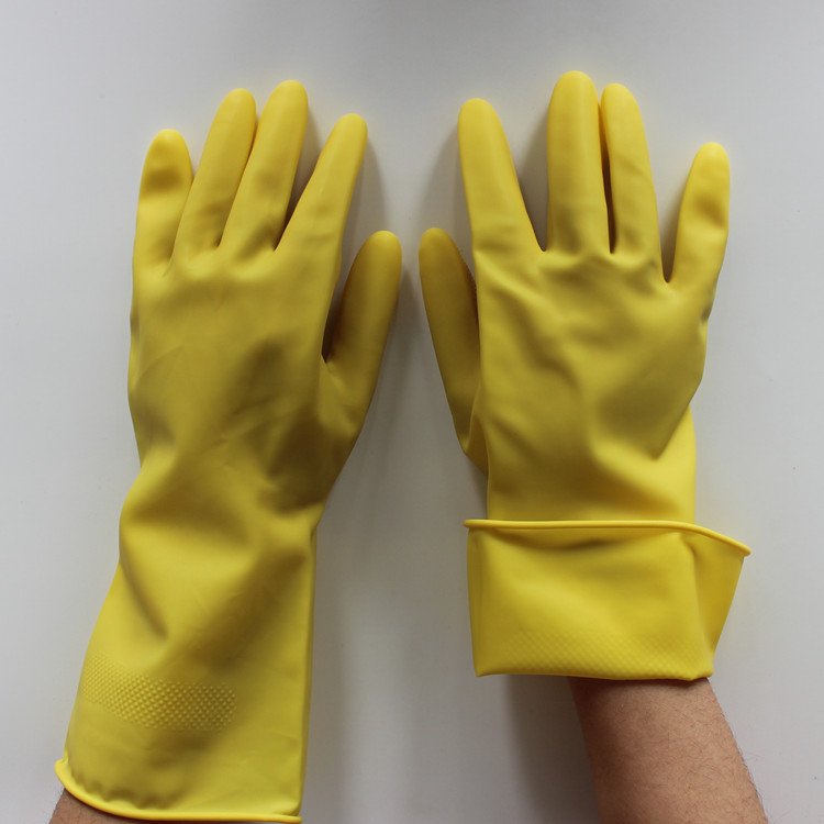 Guantes de latex amarillos para el hogar