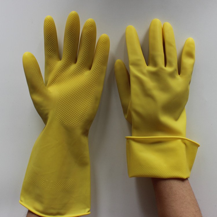 Guantes de latex amarillos para el hogar