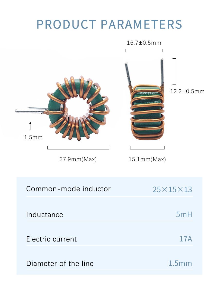 High-current 5/15/25mH Power Inductor Passive Components use in Choke Power Supply and Audio Equipment