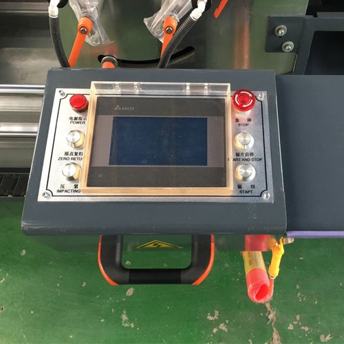 cortadora de doble cabezal para el aluminio pvc /aluminum windows and door fabrication machinery