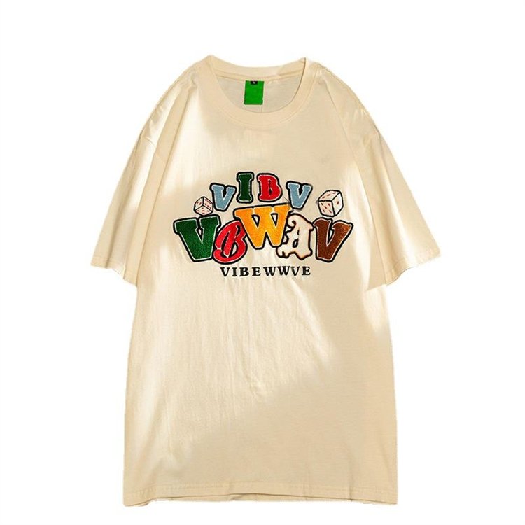 Good Price Of New Product Embroidery T-Shirts Plain Flocking Anti-Wrinkle