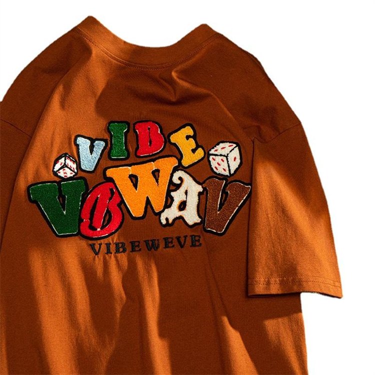 Good Price Of New Product Embroidery T-Shirts Plain Flocking Anti-Wrinkle