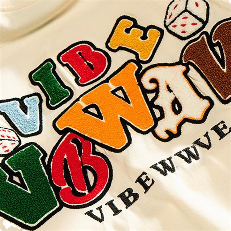 Good Price Of New Product Embroidery T-Shirts Plain Flocking Anti-Wrinkle