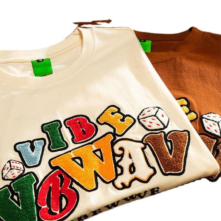 Good Price Of New Product Embroidery T-Shirts Plain Flocking Anti-Wrinkle