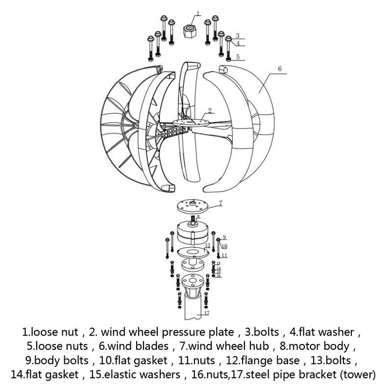 Big Sale Small Vertical Axis Wind Turbine 500W 800W 1KW 2KW 3KW 100KW 12V 24V 48V Windmill Solar Power System For Home Use Sale
