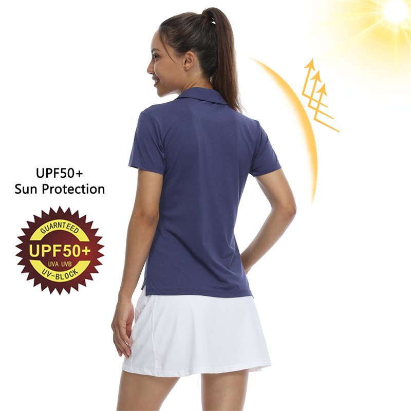 Women's Active Wear Short Sleeve Shirt Golf Polo T-Shirts