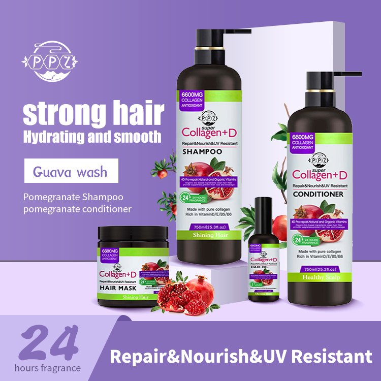 Shampoo manufacture OEM/ODM Repairing smoothing Long fragrance time Pomegranate Hair Shampoo and conditioner