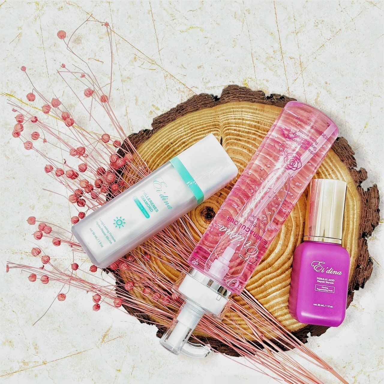 Ei'Dina Best Selling Professional Cosmetics And Skincare Beauty Products Rose Crystal Translucent Set